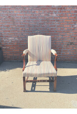 Chippendale Style Carved Upholstered Arm Chair