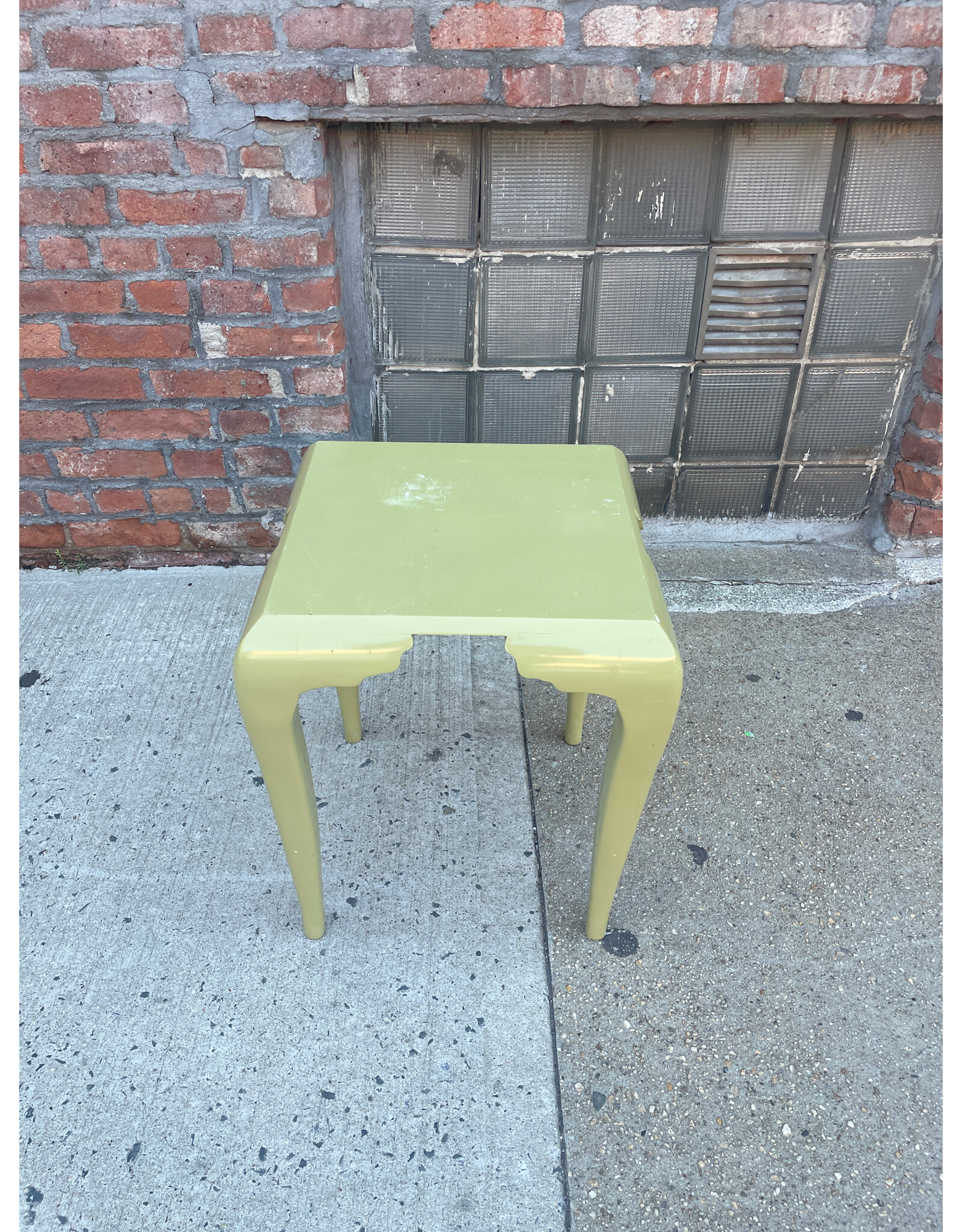 Lacquered Key Lime Green Chinoiserie Side Table