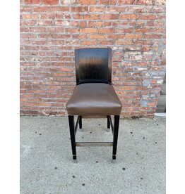 Black Armless Barstool