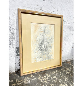 affectueusement, framed drawing, sgnd l.r.