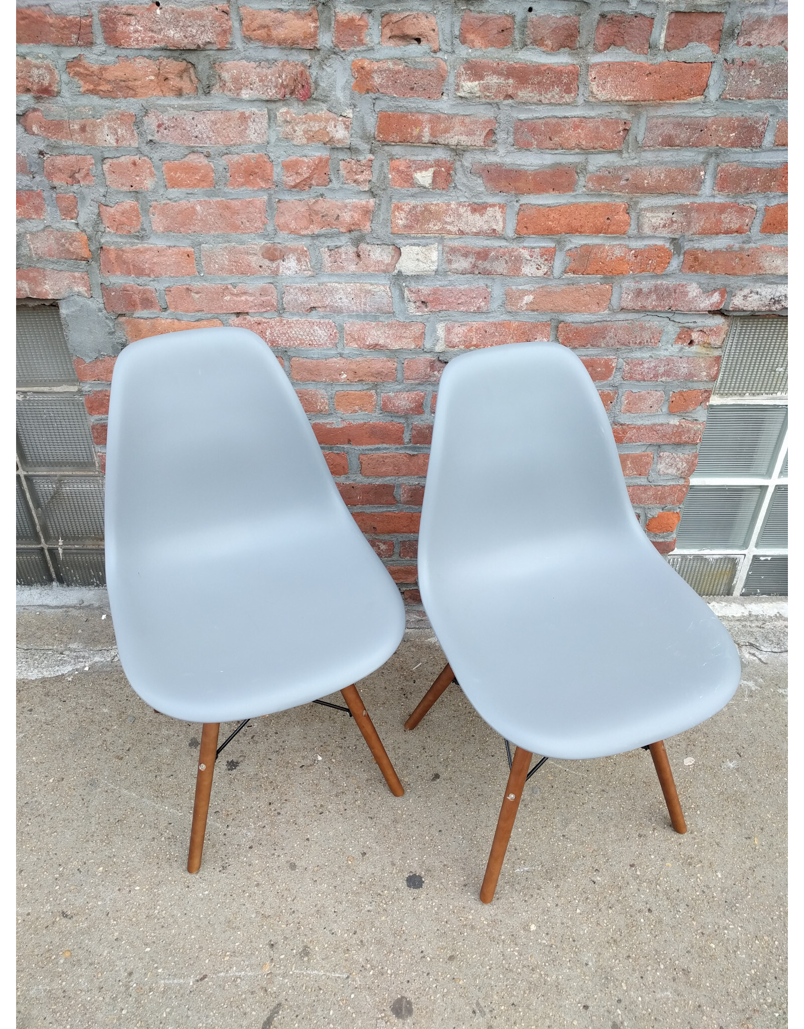 Gia Modern Grey Armless Dining Chair