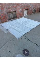 9' x 6' Grey and White Stripped Area Rug