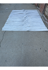 9' x 6' Grey and White Stripped Area Rug