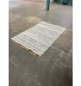 Black and White Woven Area Rug