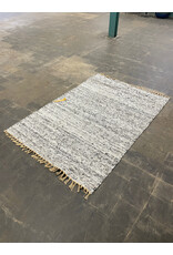 Black and White Woven Area Rug