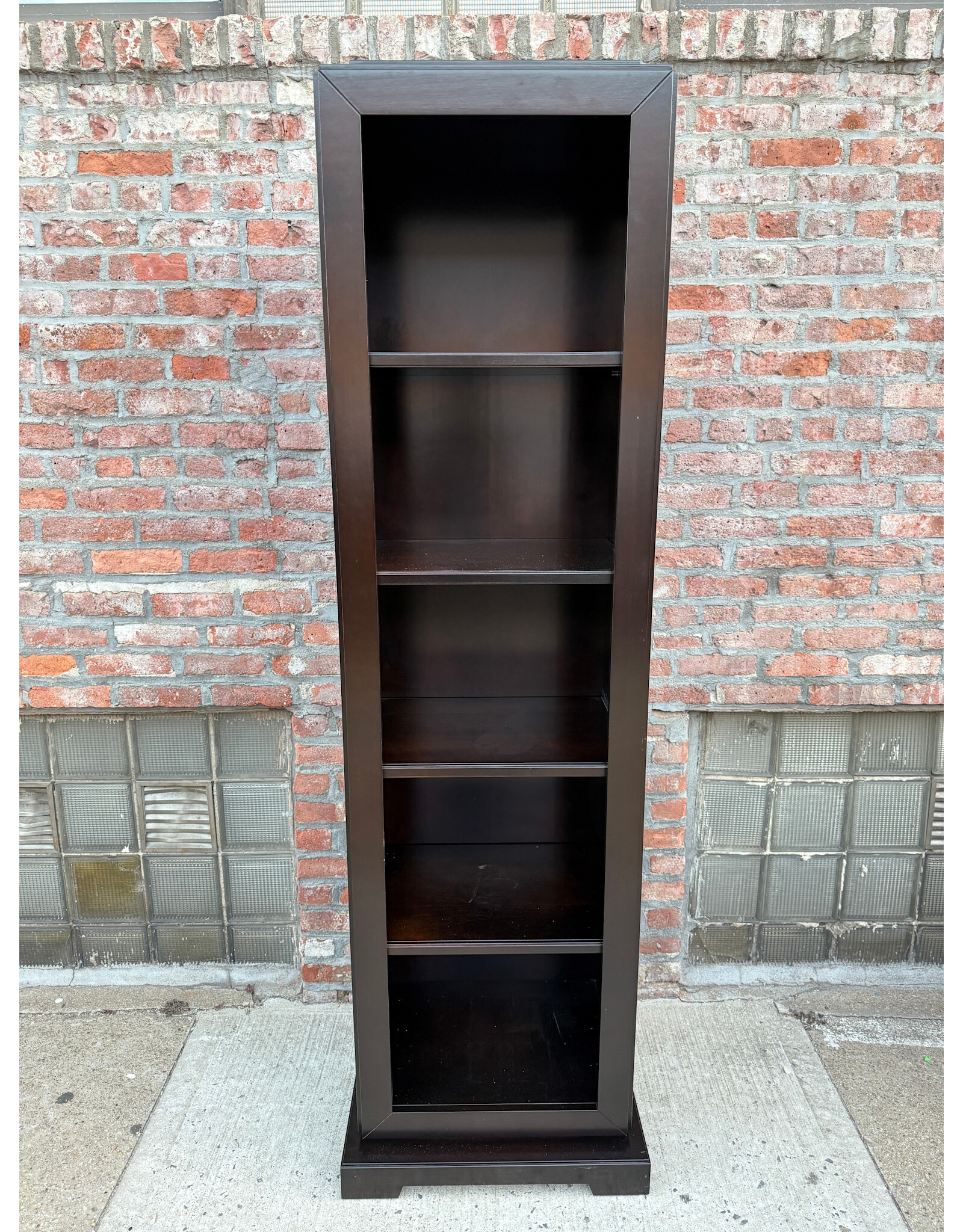 Pedestal Base Ebony Bookshelf