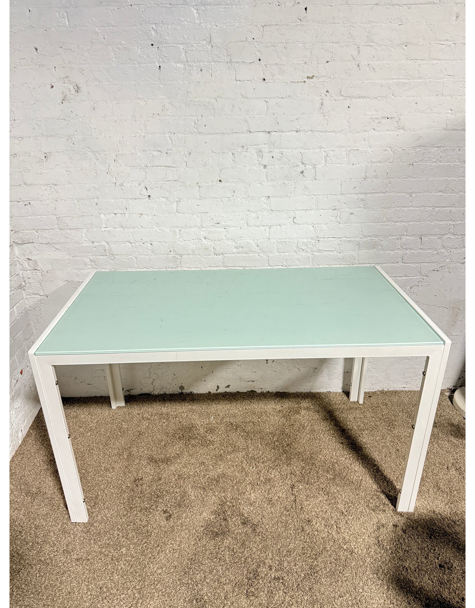 Sleek Tempered Glass Dining Table