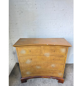Modern Gold Painted 5-Drawer Dresser