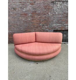 Custom Pink and Gold Curved Banquette