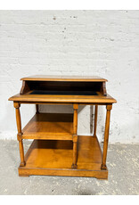 Small Wooden End Table with Cubby and Bottom Shelf Storage Small Wooden End Table with Cubby and Bottom Shelf Storage