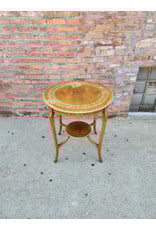 Adam Style Art Deco Circular Handpainted Wooden Side Table Adam Style Art Deco Circular Handpainted Wooden Side Table