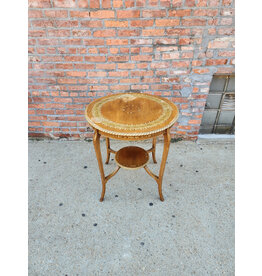 Adam Style Art Deco Circular Handpainted Wooden Side Table