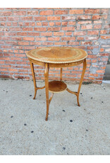 Adam Style Art Deco Circular Handpainted Wooden Side Table Adam Style Art Deco Circular Handpainted Wooden Side Table