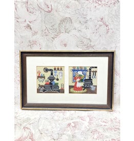 Home Cooked Meal Kitchen Scene, Framed Needlepoint