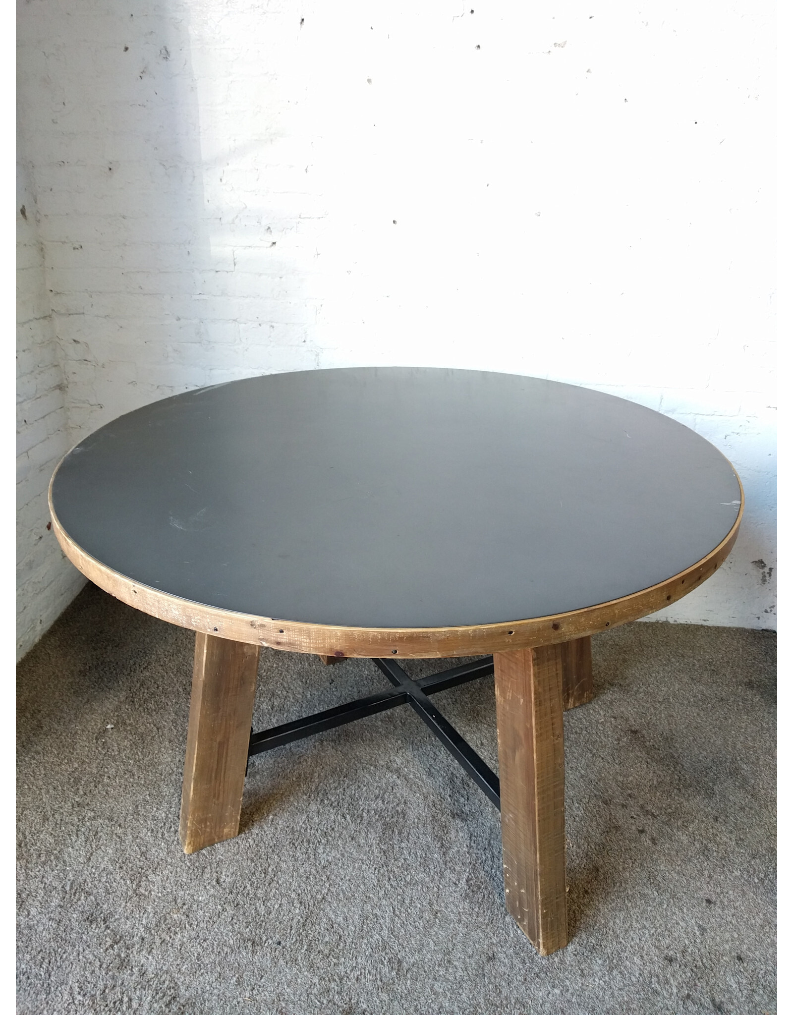 Solid Wood Large Round Dining Table