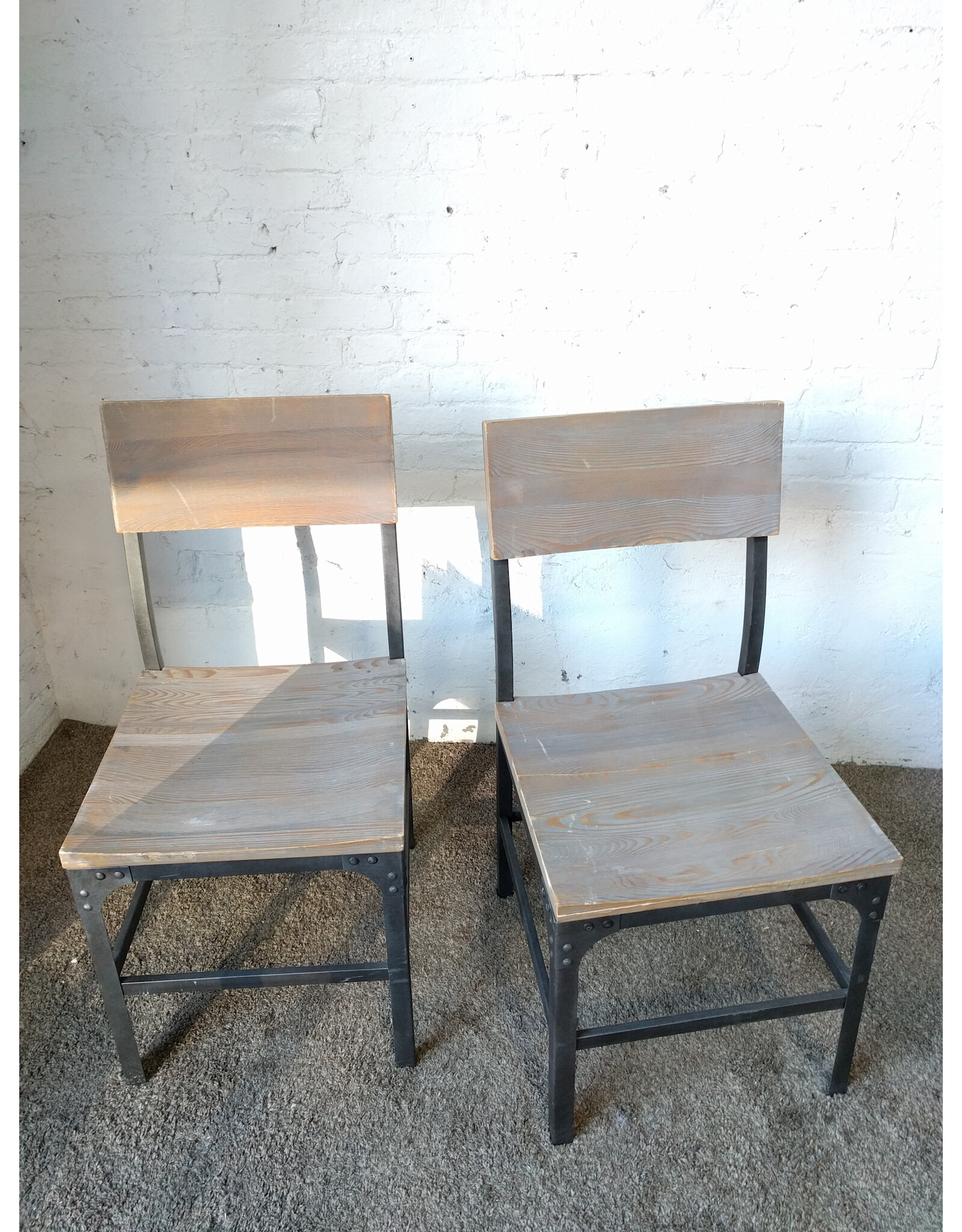 Industrial Wood & Metal Dining Table