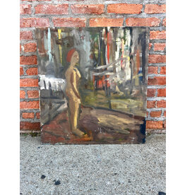 live model, oil on canvas