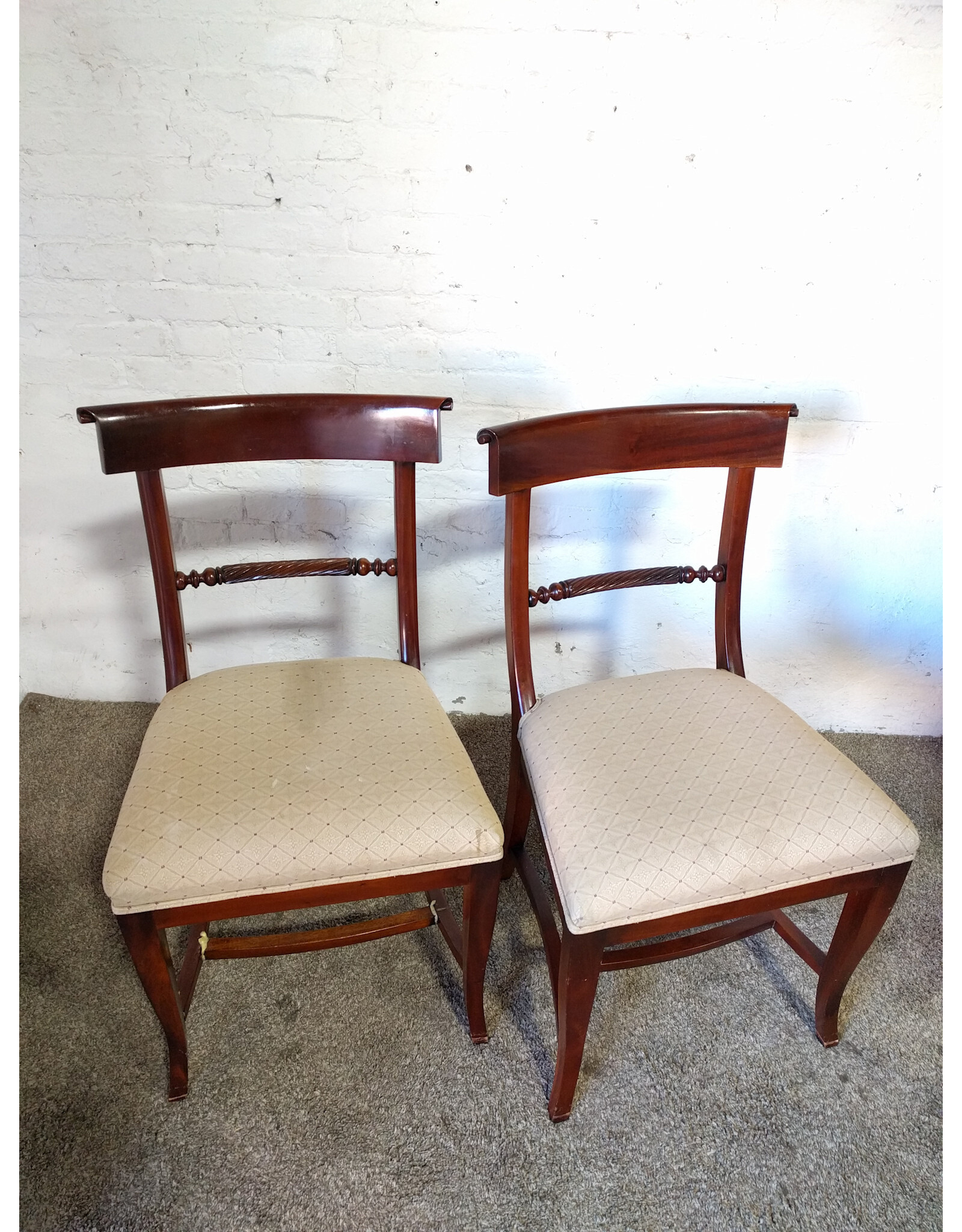 Twisted Back Side Mahogany, Niagara Dining Chair