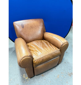 POTTERY BARN Pottery Barn Roll Arm Caramel Leather Recliner
