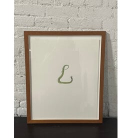 Snakey L, framed drawing