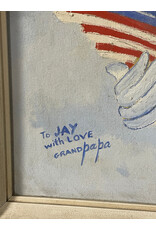 To Jay With Love, framed oil on board, sgnd Louis Green June 1967