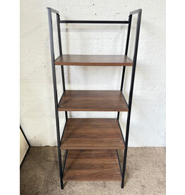 Modern 4-Shelf Ladder Open Bookcase