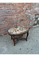 Carved Chinese 2-tier Marble Top Table