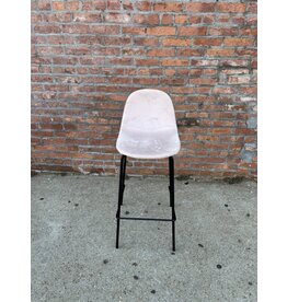 Pink Suede Barstool