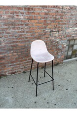 Pink Suede Barstool