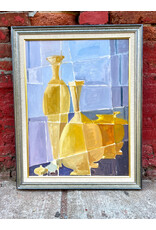 Bouteilles, oil on canvas,