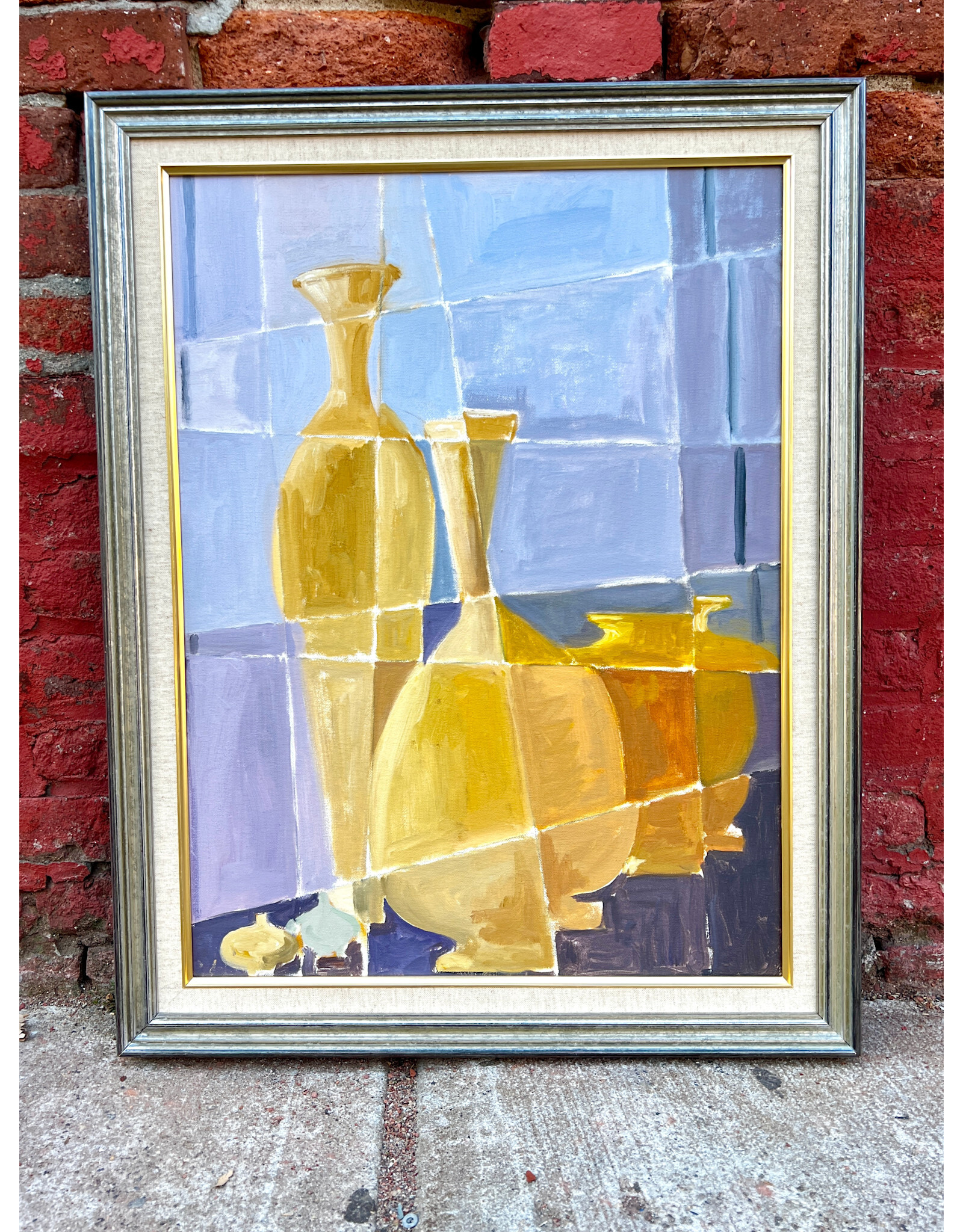 Bouteilles, oil on canvas,