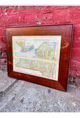Framed Vintage Style Map of Upstate New York