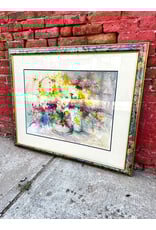 Set the Table, Please!, framed watercolor painting, sgnd Blythe Kanes