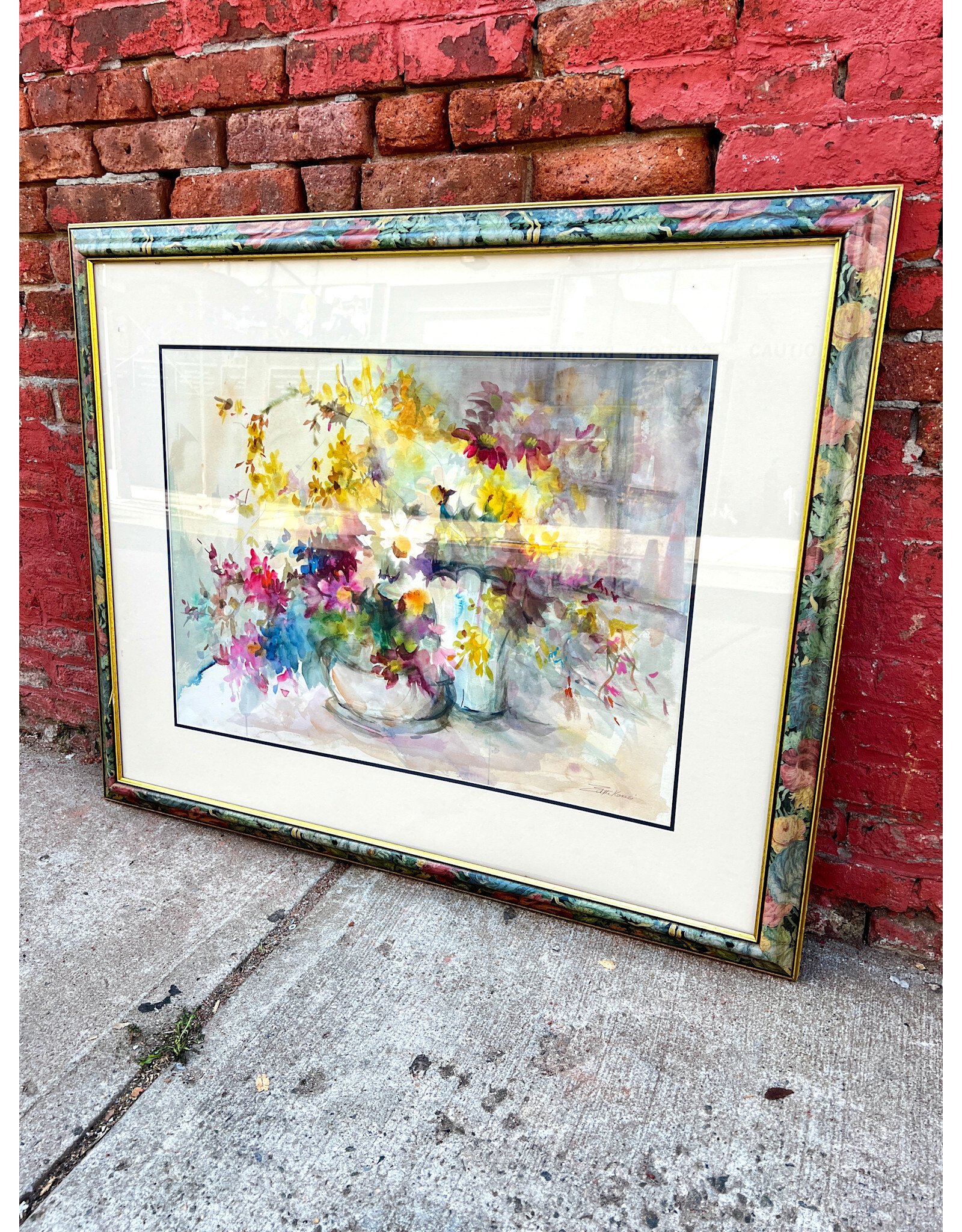 Set the Table, Please!, framed watercolor painting, sgnd Blythe Kanes