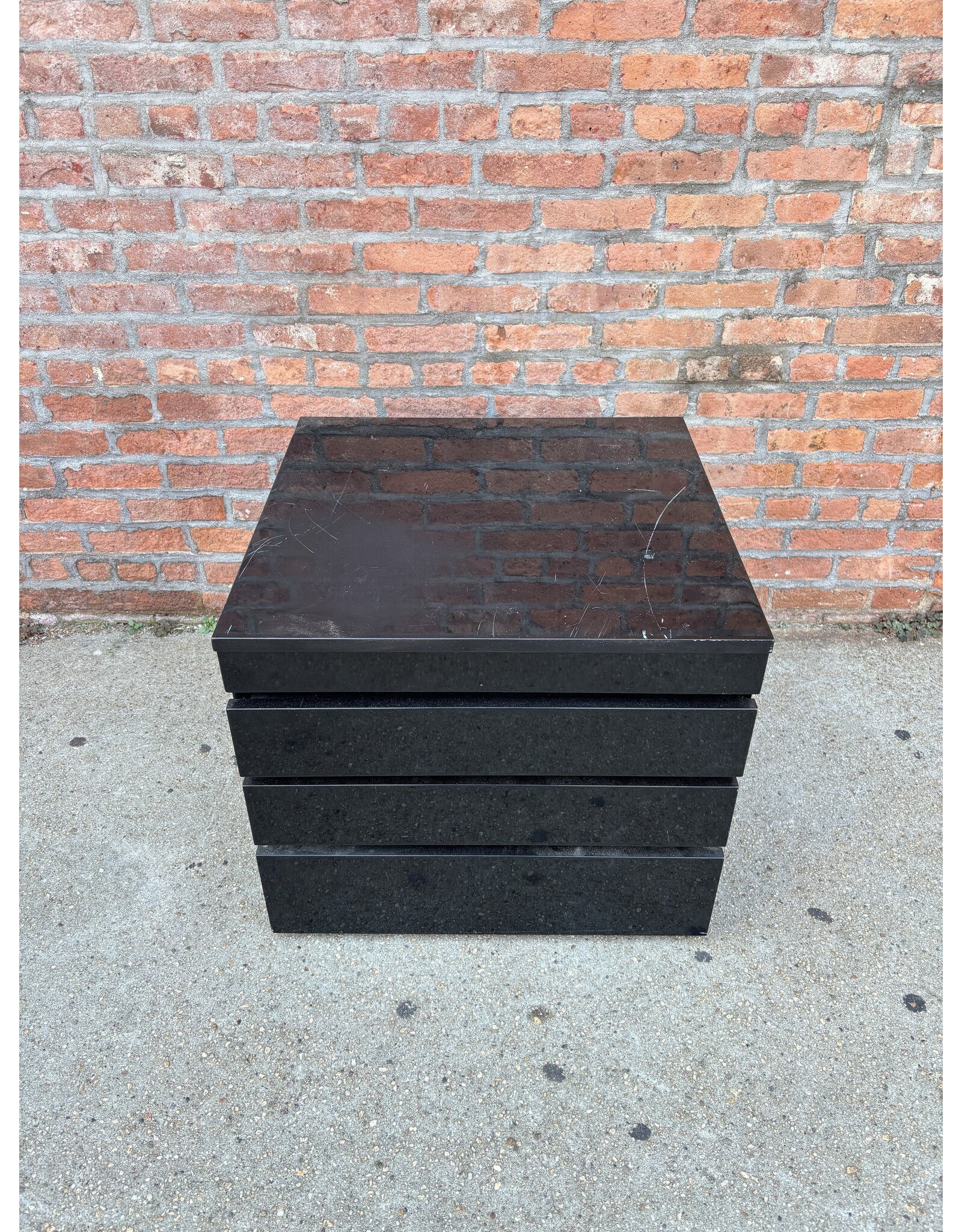 Black Post Modern Nightstand