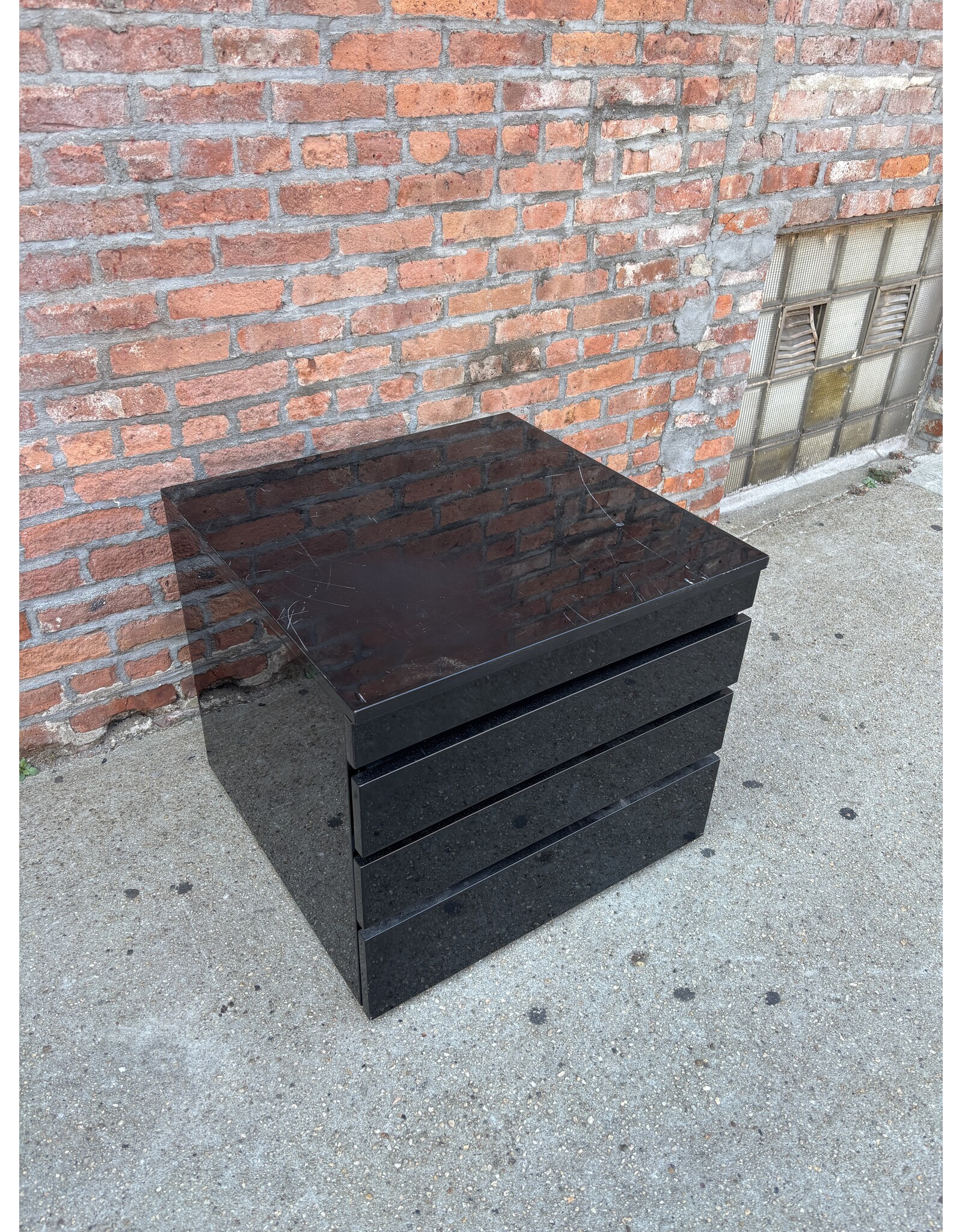 Black Post Modern Nightstand
