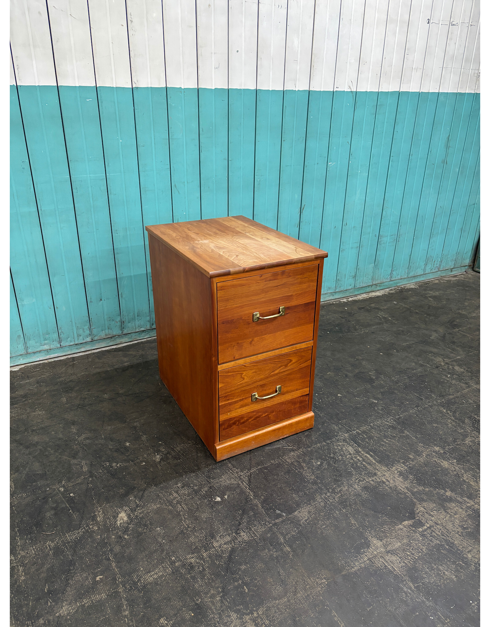 Oak 2 Drawer File Cabinet