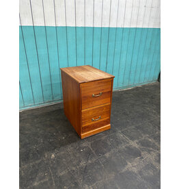 Oak 2 Drawer File Cabinet