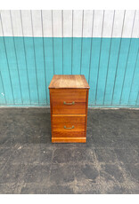 Oak 2 Drawer File Cabinet