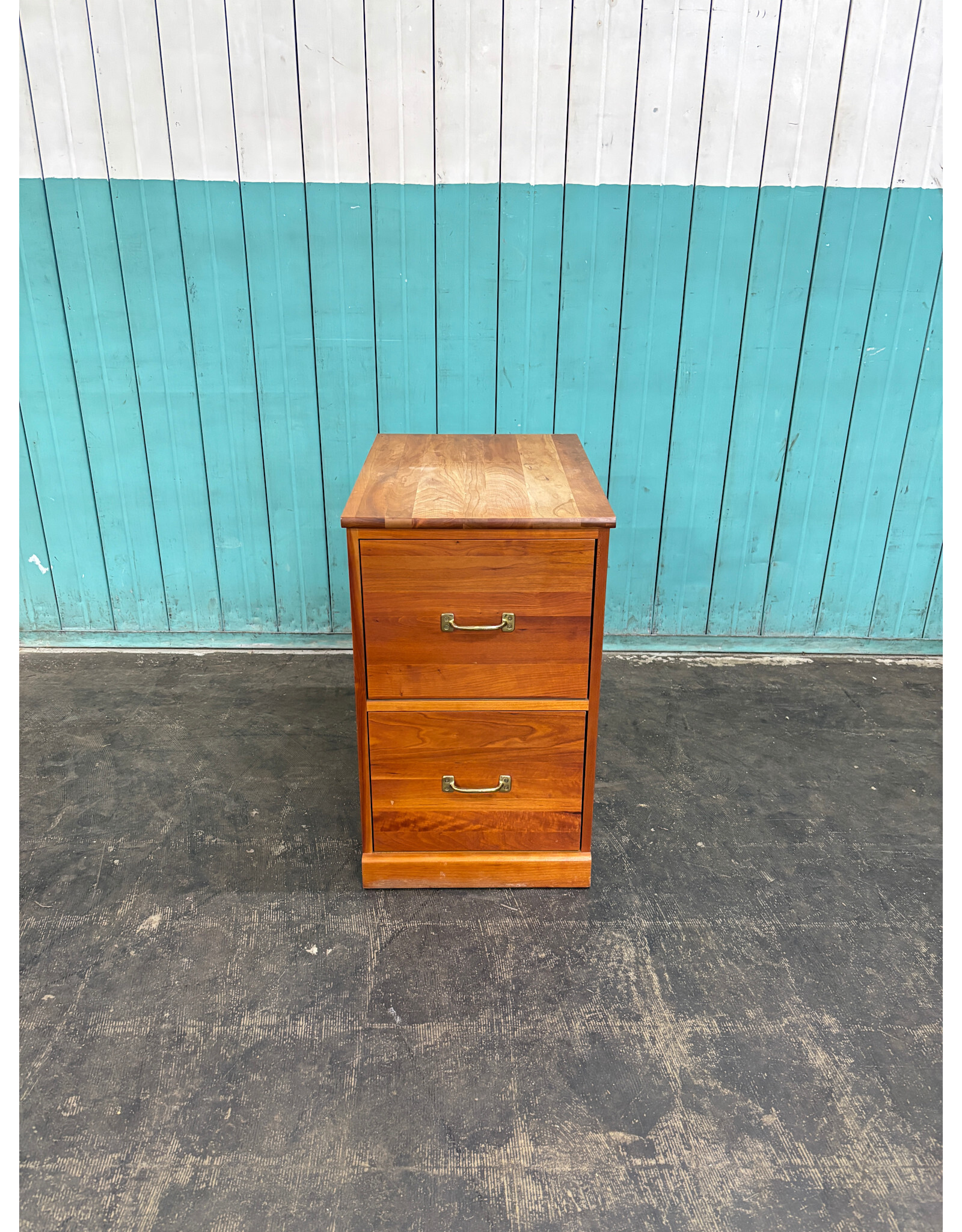Oak 2 Drawer File Cabinet