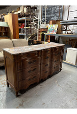 French Provincial Dresser With Marble Top