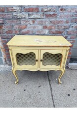 French Provincial Style Yellow Nightstand