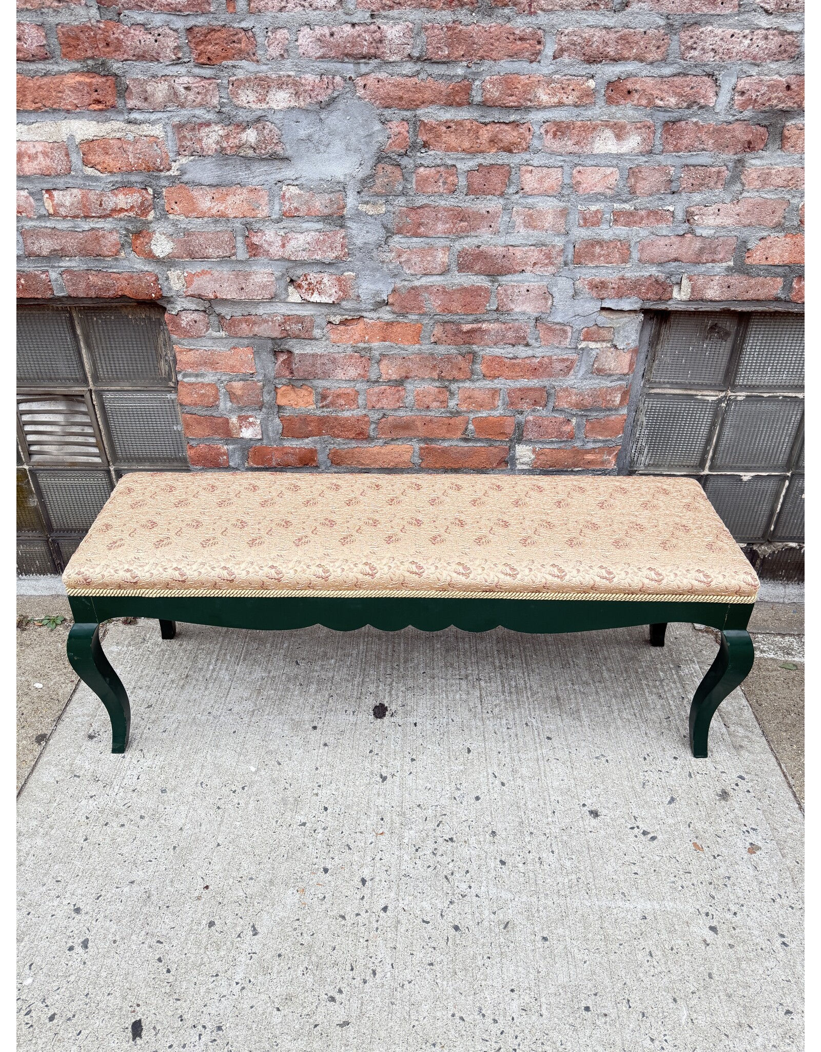French Country Upholstered Bench