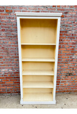 Solid Wood 5-Shelf White Bookcase