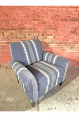 Ethan Allen Blue Stripped Lounge Chair