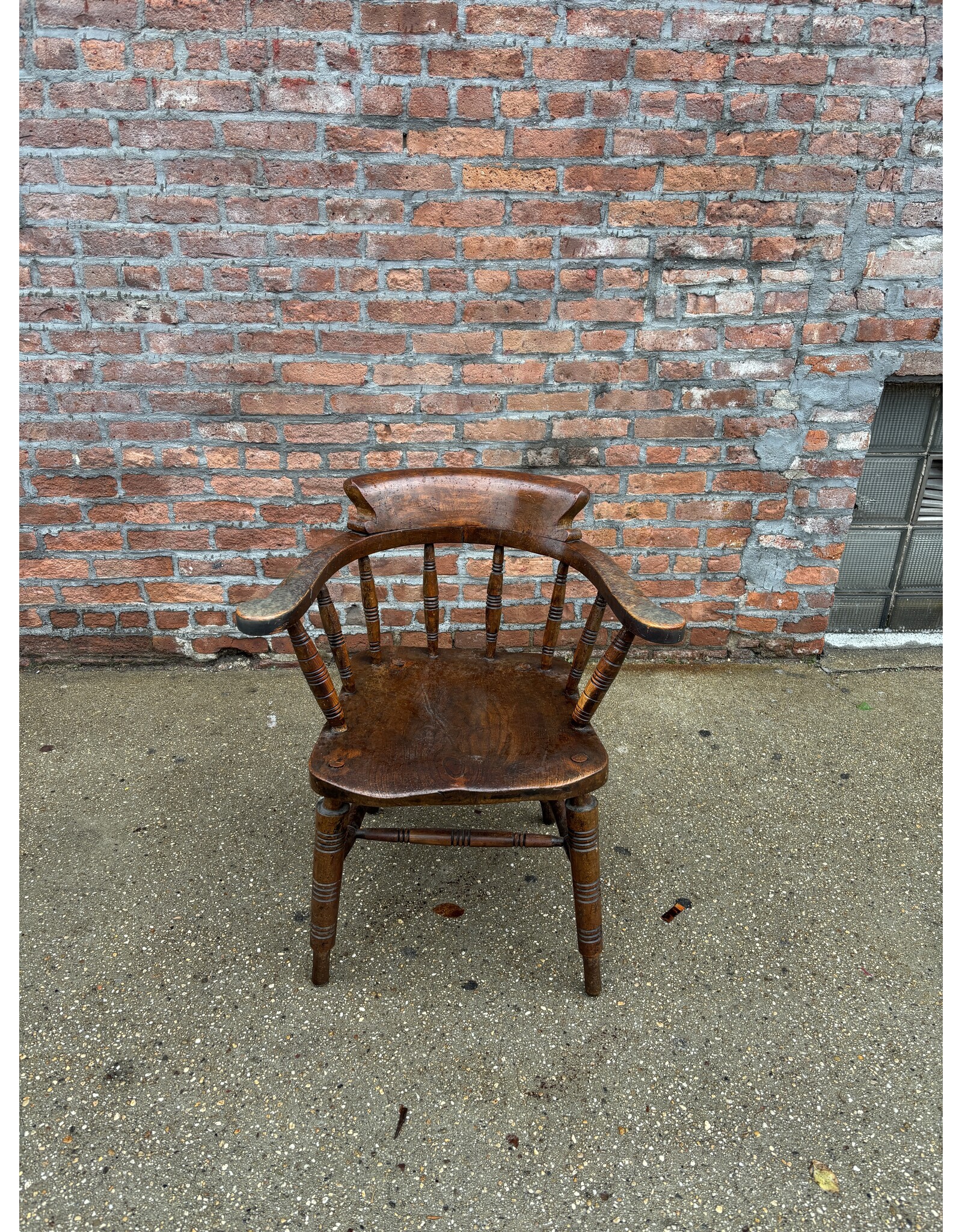 Victorian Elm Style Smokers Bow Armchair