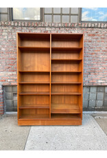 Poul Hundevad 1960s Double Wide Teak Danish Mid-Century Modern Book Shelf