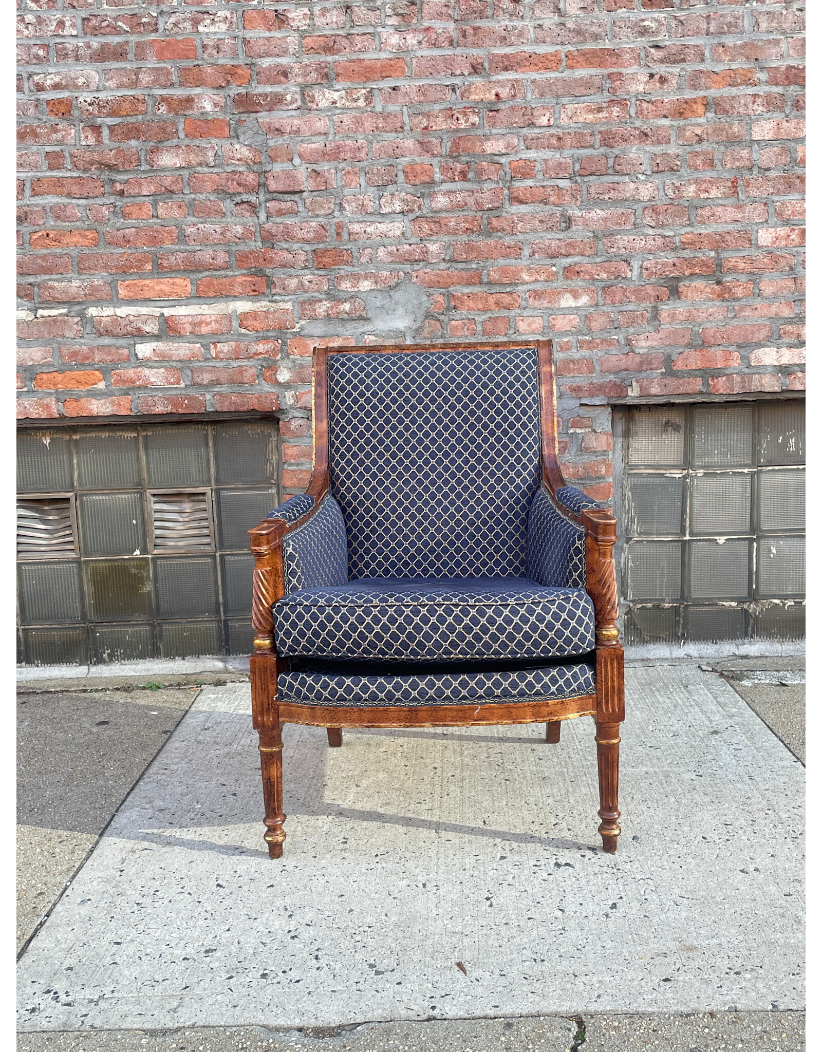Blue Diamond Louis XV Style Armchairs