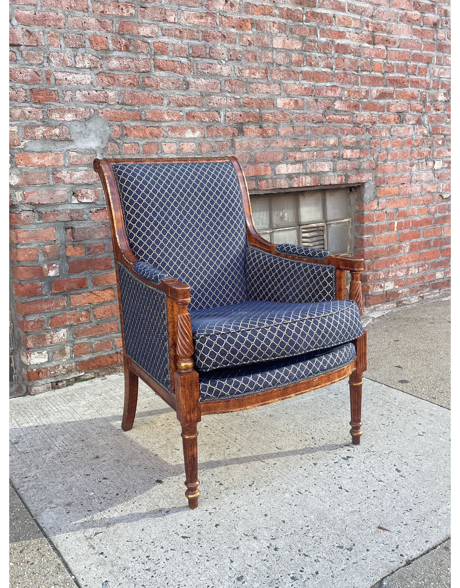 Blue Diamond Louis XV Style Armchairs