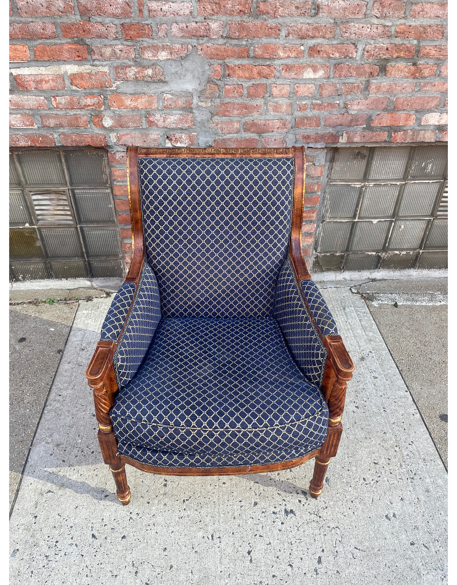 Blue Diamond Louis XV Style Armchairs